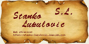Stanko Lupulović vizit kartica